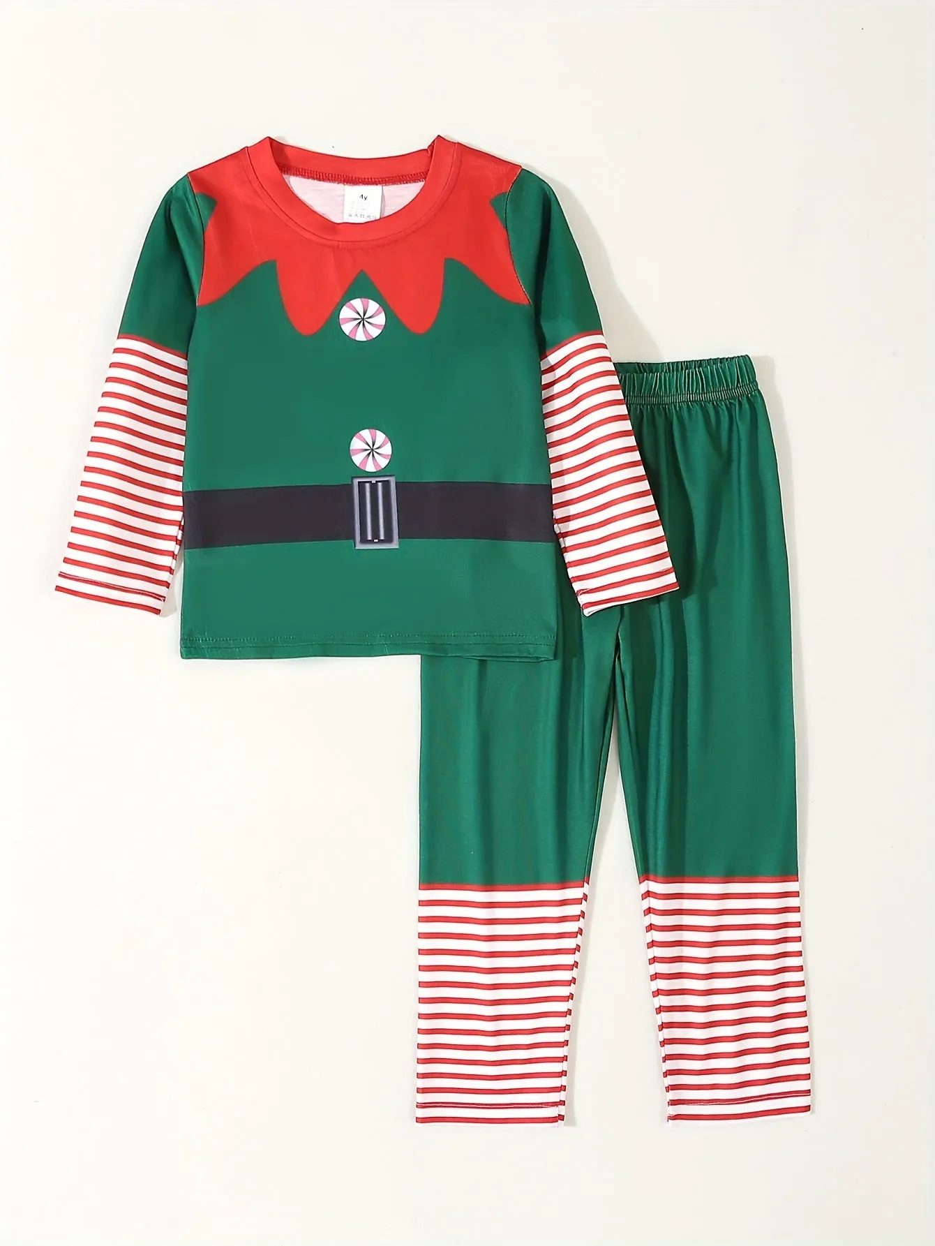 Christmas Clothing Two-piece Set Youngsters's Long-sleeved Pants Casual Two-piece Set, Perfect for Outdoor