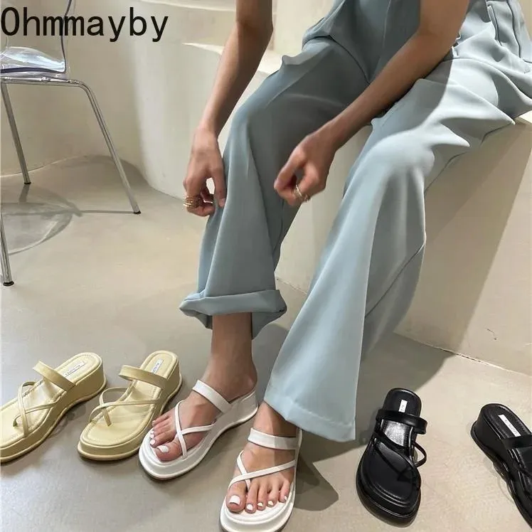 Clip Toe and Slip On Shoes Casual Outdoor Wedges