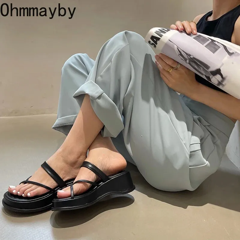 Clip Toe and Slip On Shoes Casual Outdoor Wedges