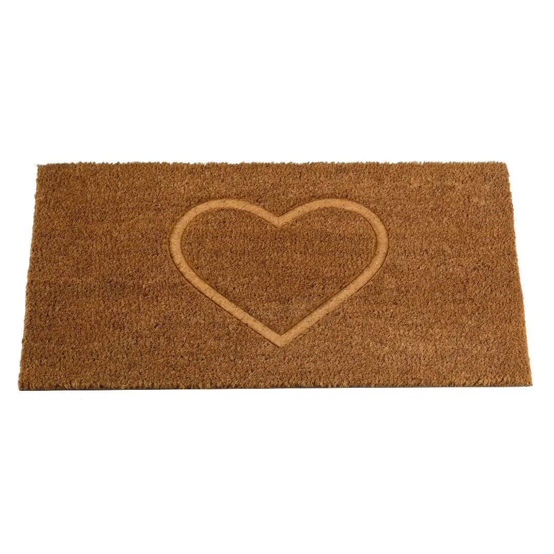 Coir Door Mat Heart-Felt 45 x 75cm