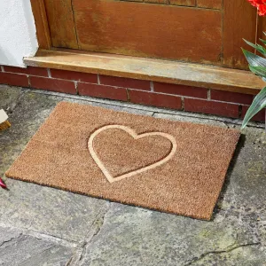 Coir Door Mat Heart-Felt 45 x 75cm