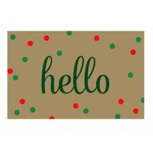 Coir Door Mat, Hello, 18 x 28-In.