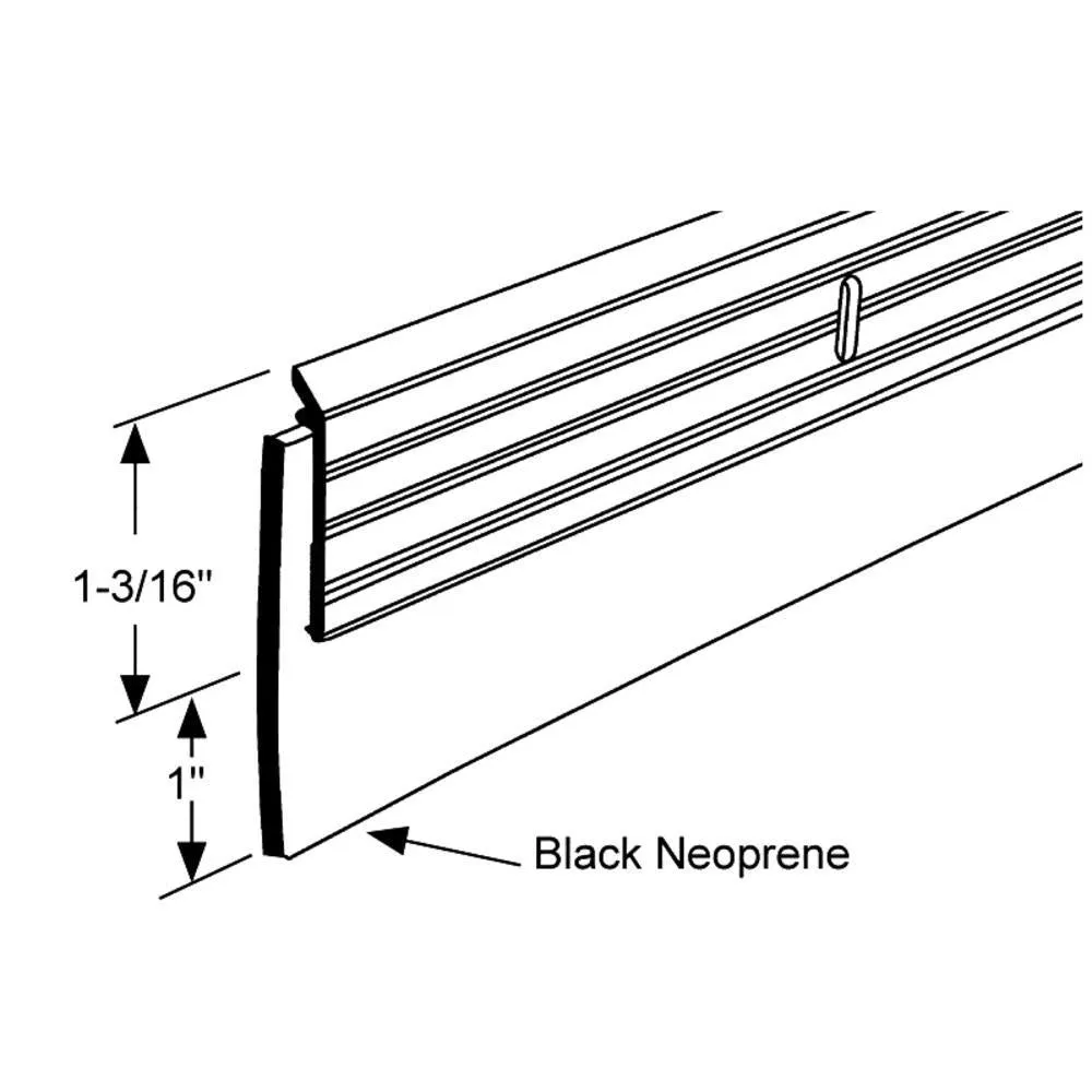 Commercial 2-3/8" Bottom Door Sweep for 36" Doors