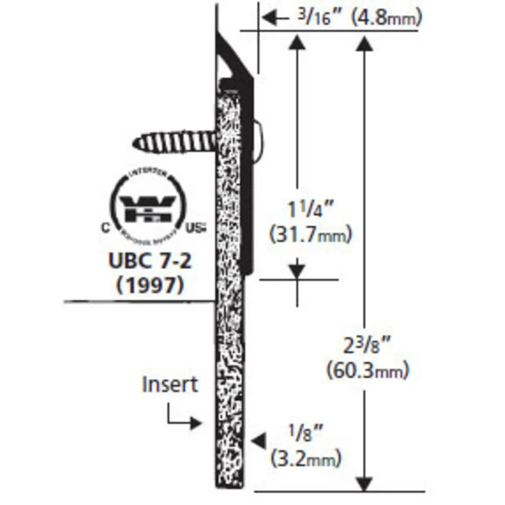 Commercial 2-3/8" Bottom Door Sweep for 36" Doors