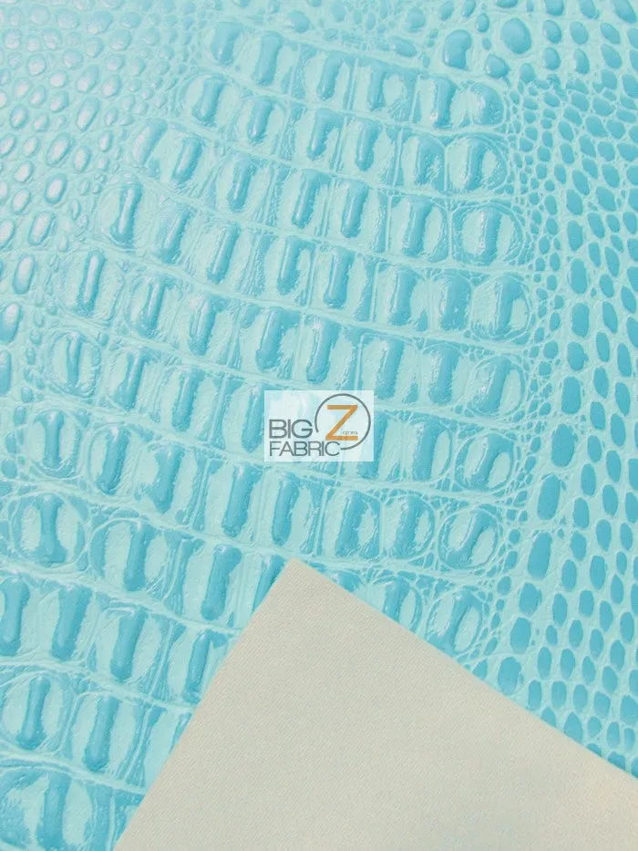 Crocodile Marine Vinyl Fabric - Auto/Boat - Upholstery Fabric / White / By The Roll - 30 Yards