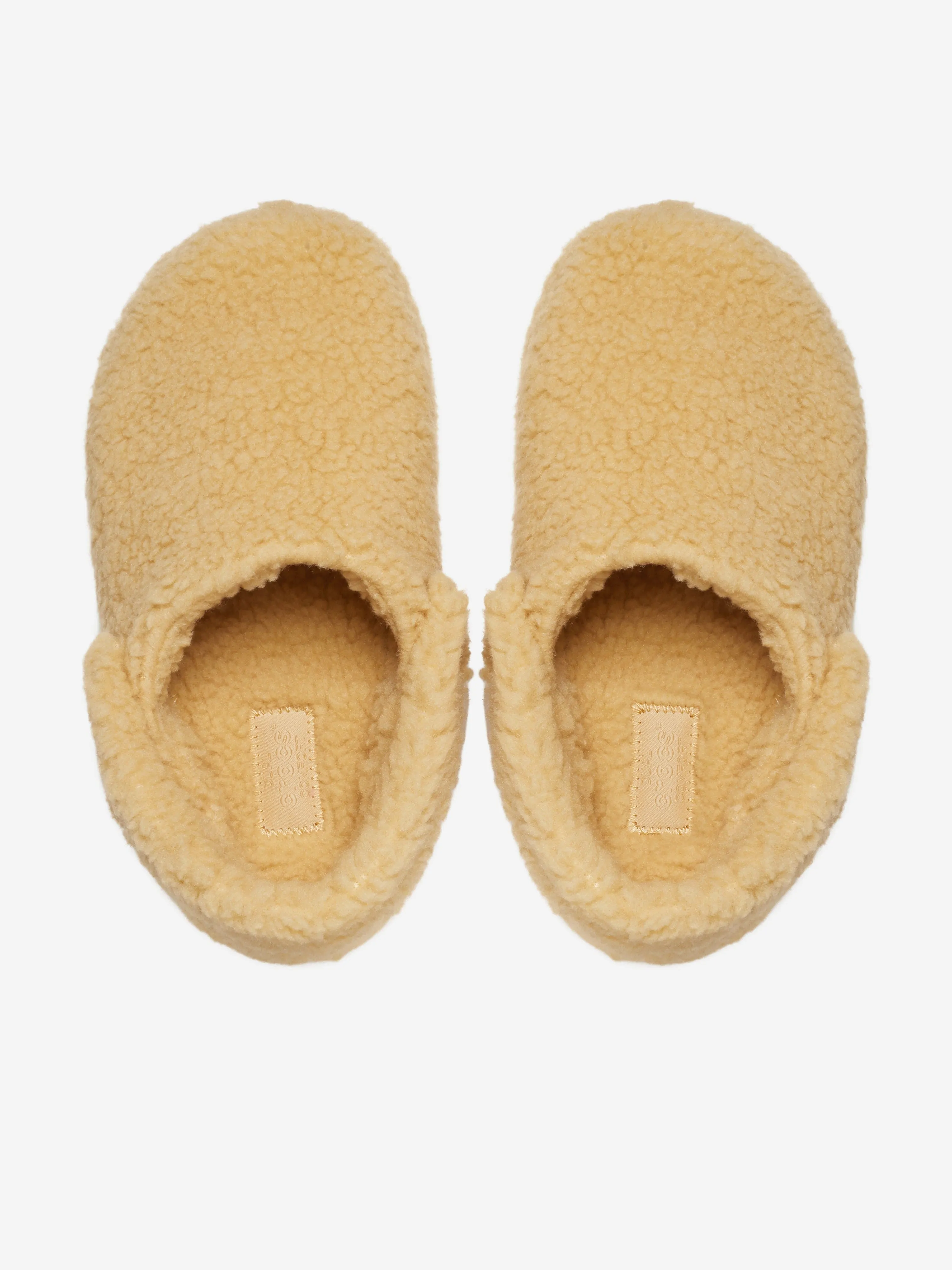 Crocs Kids Classic Cozzzy Slipper in Beige