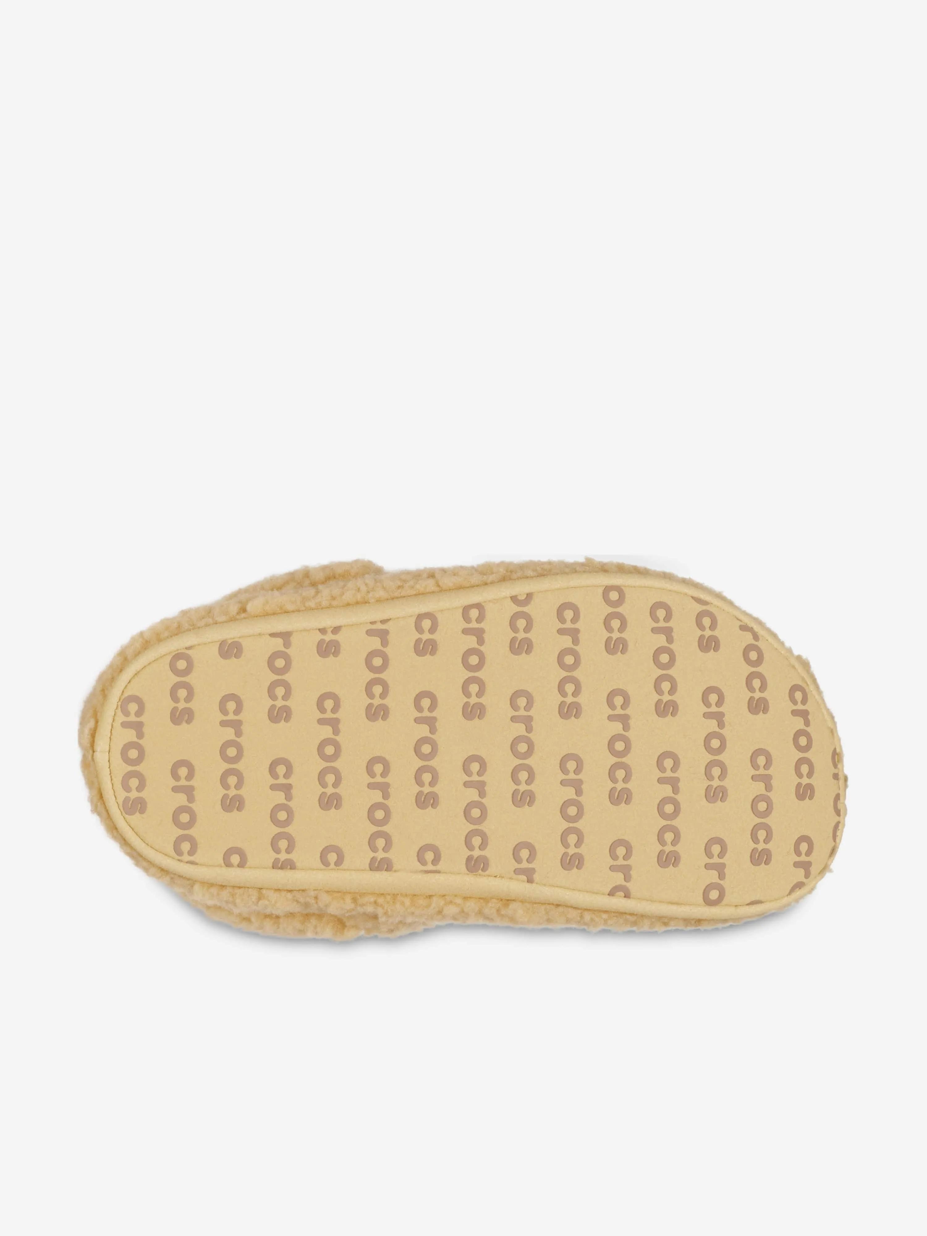 Crocs Kids Classic Cozzzy Slipper in Beige