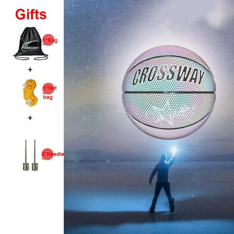 Crossway Luminous Holographic Reflective Wear-Resistant Basketball