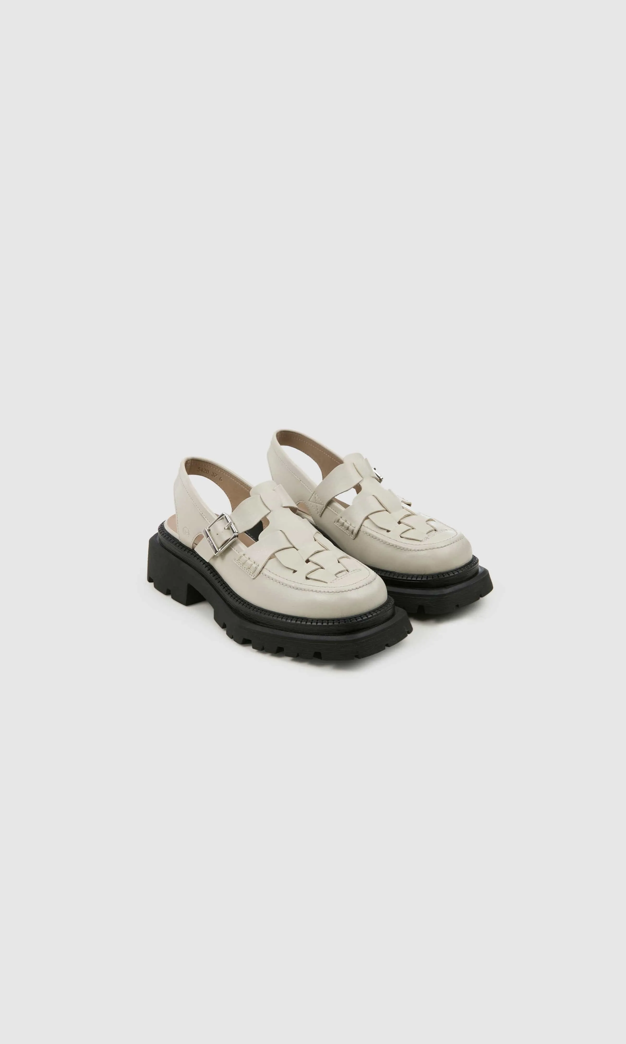 Dorothy Apple Leather Vegan Platform Shoes | Cream