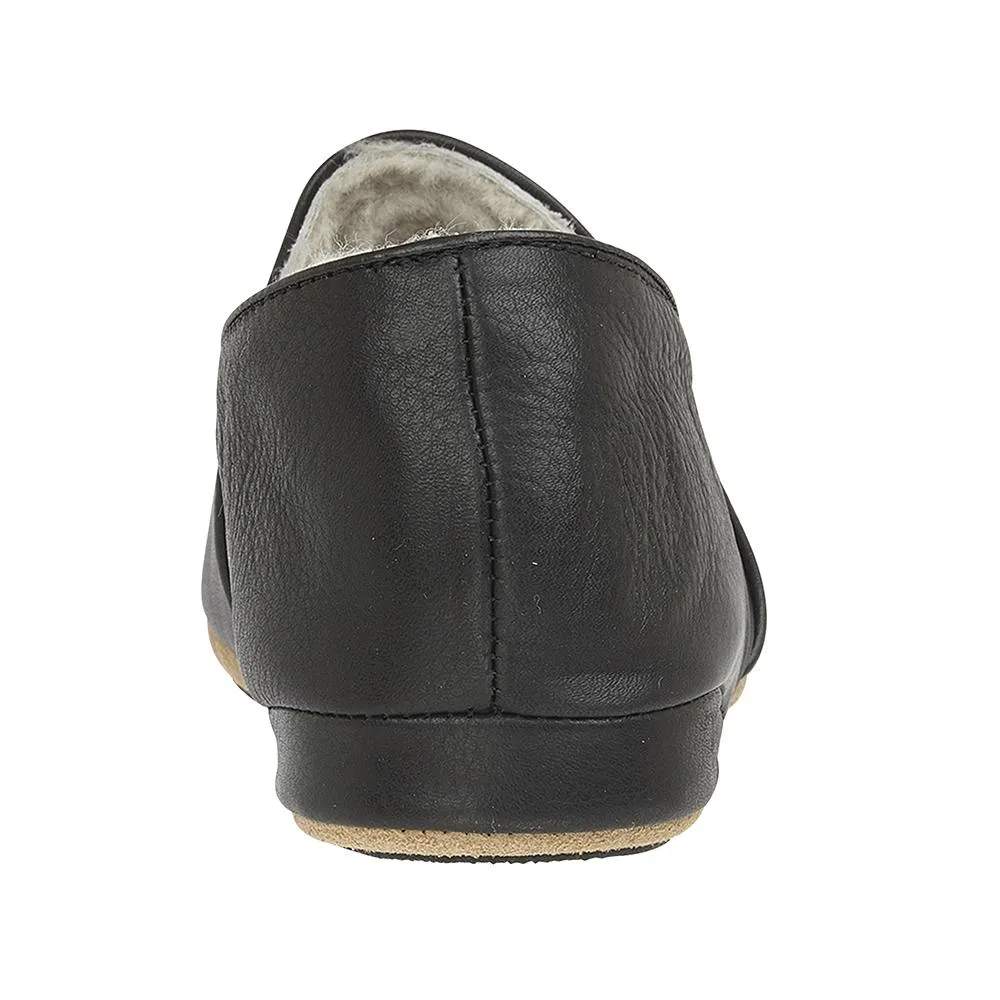 Draper - Albert Slippers - Suede and Sheepskin - Black