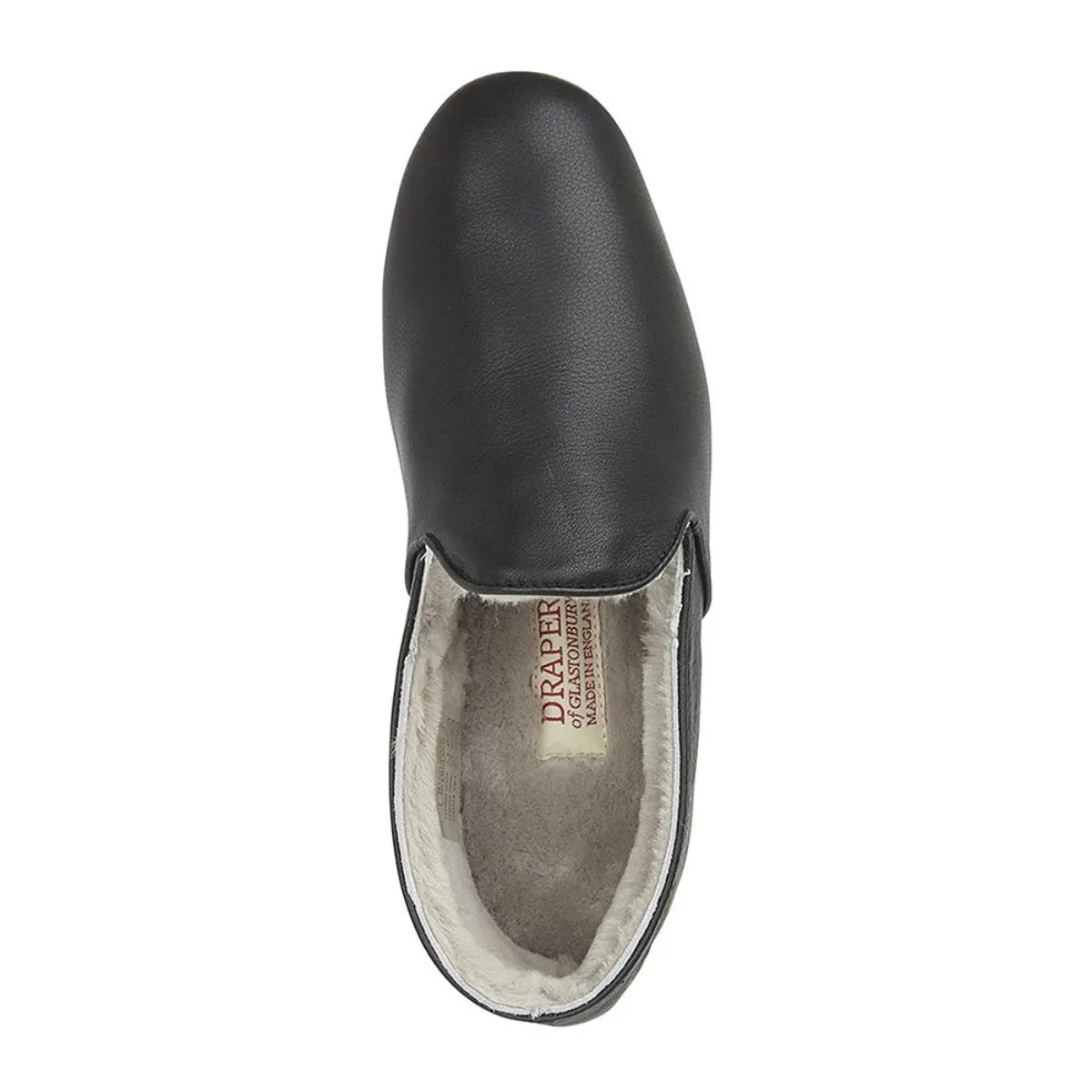 Draper - Albert Slippers - Suede and Sheepskin - Black