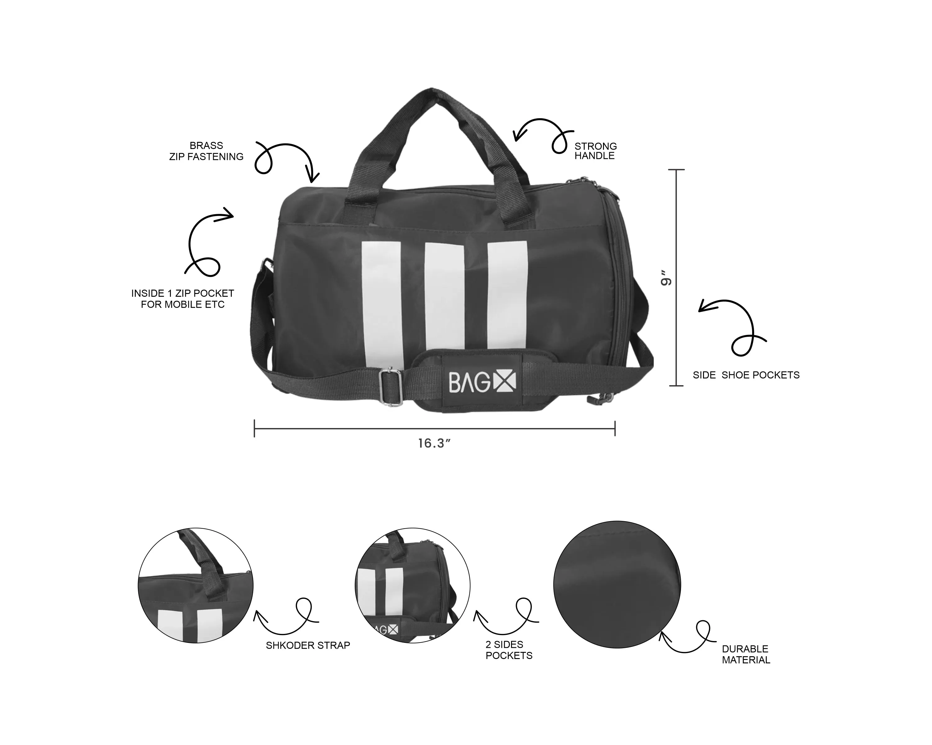 DUFFEL BAG BLACK (PRM)