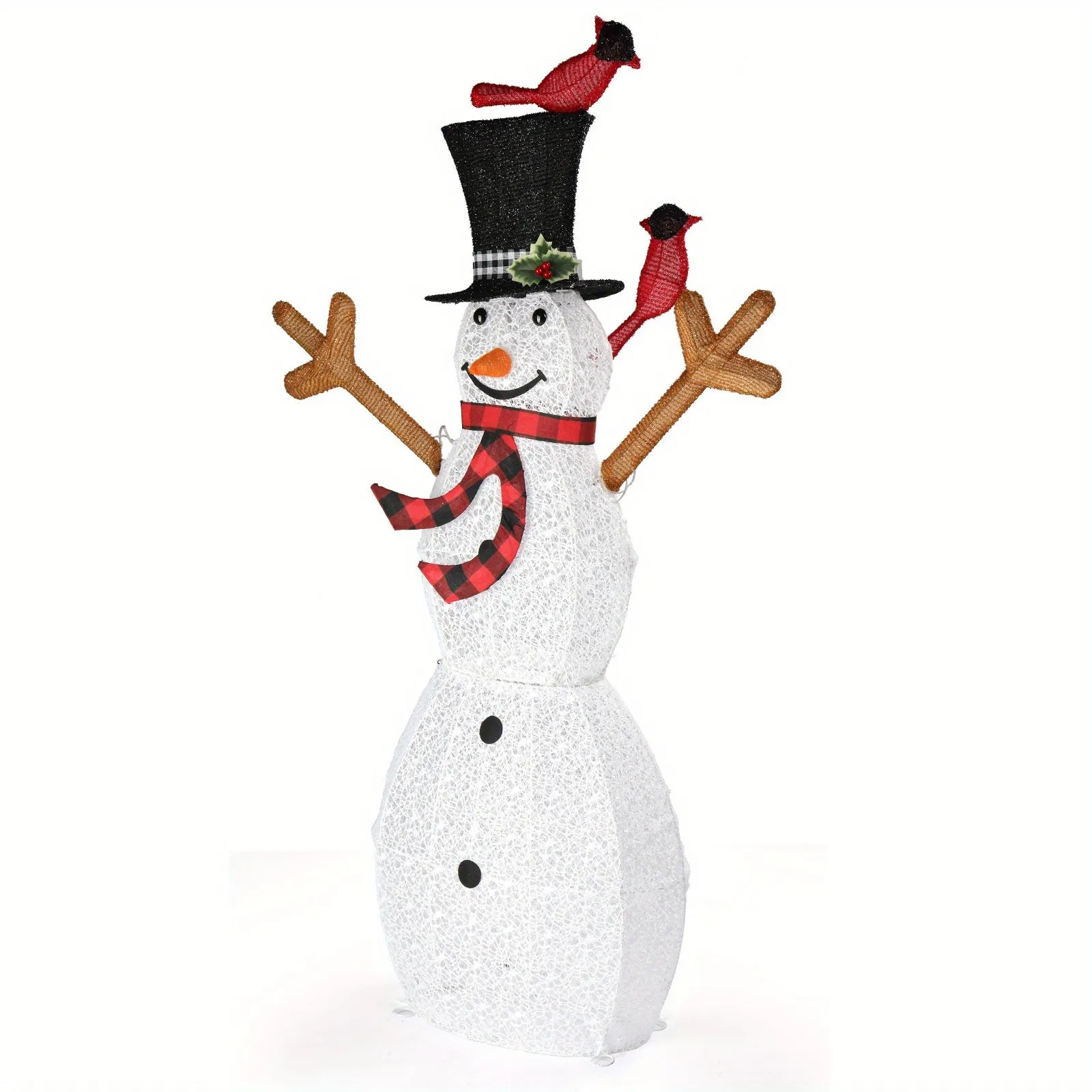 Easy-Install Snowman Christmas Light Decoration with 170 White Lights, USB Powered - Perfect for Outdoor Holiday Display