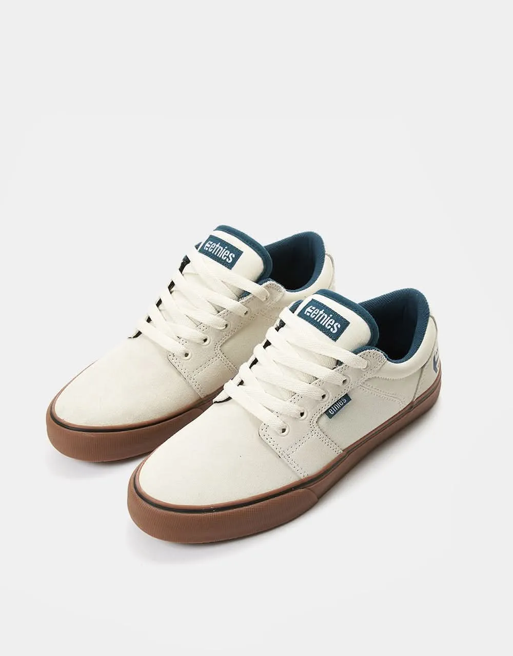 Etnies Barge LS Skate Shoes - White/Blue/Gum