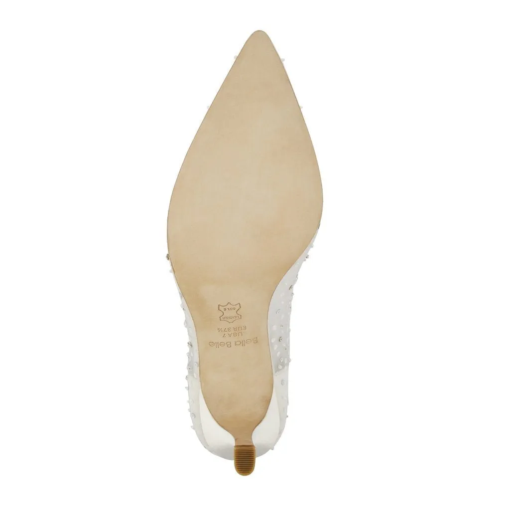 Evelyn - Sequin Low Ivory Wedding Shoes