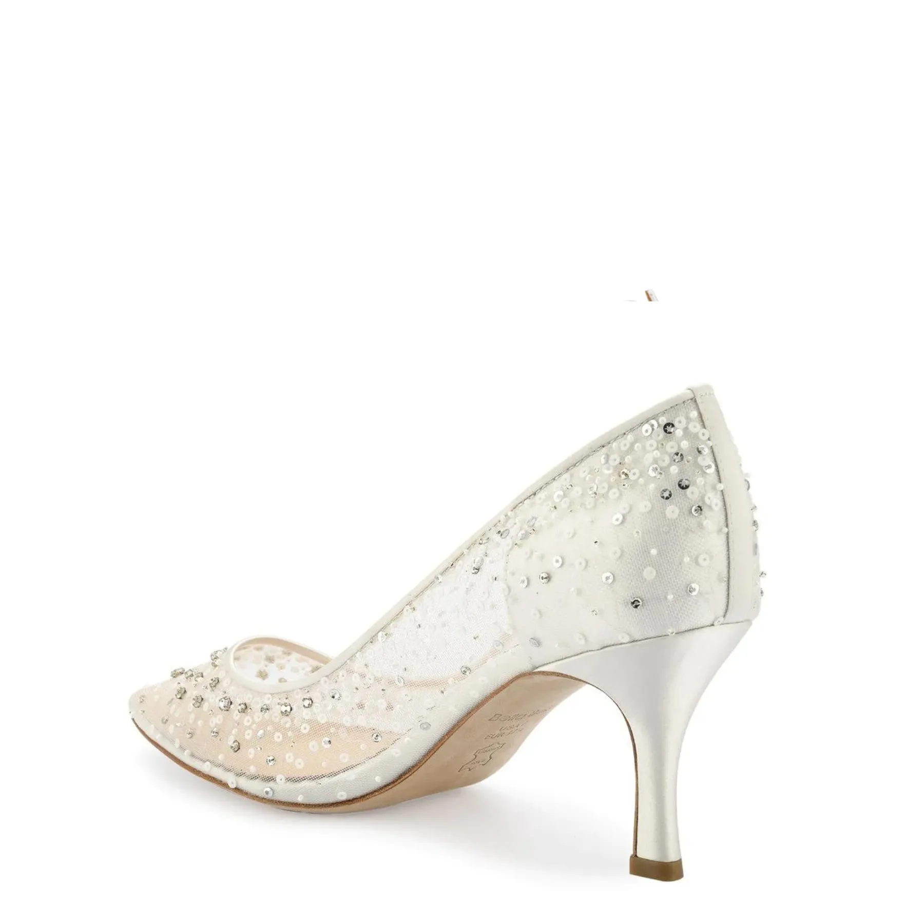 Evelyn - Sequin Low Ivory Wedding Shoes