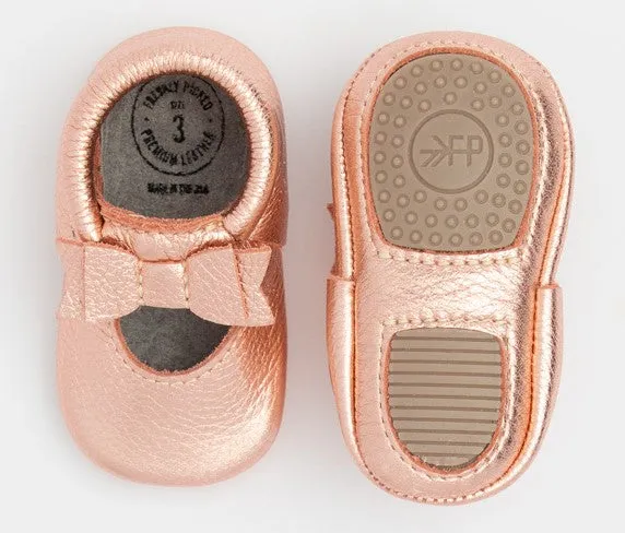 Freshly Picked Rose Gold Bow Flat Mini Sole