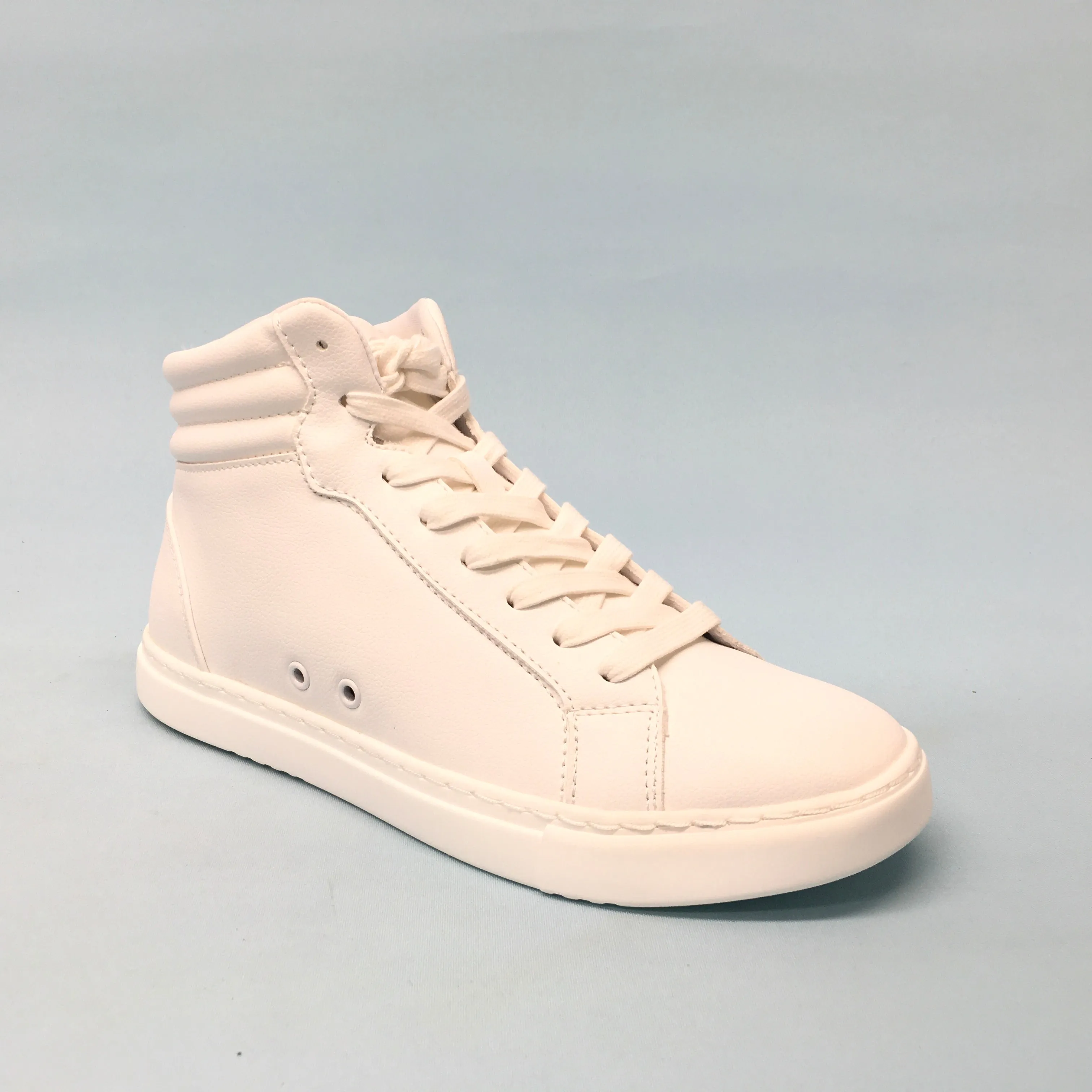 Fuego: High-Top Dance Sneaker | All White | MED | Flat Full Rubber Sole | VEGAN