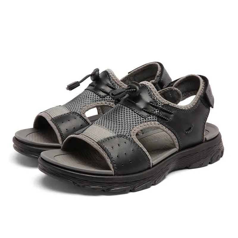 FZ137 Men's Outdoor Microfiber Leather Sandals Casual Shoes