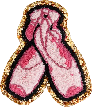 Glitter Varsity Ballet Slippers Patch