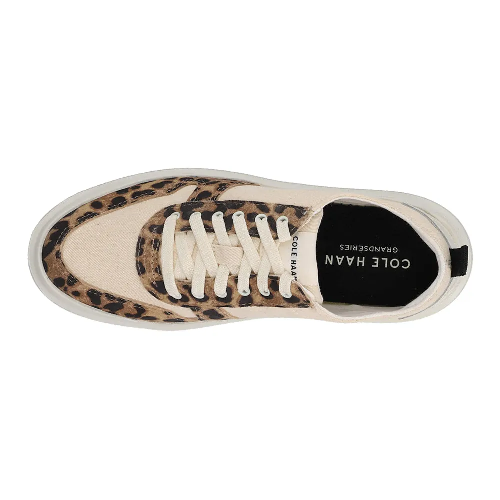 GrandPro Rally Canvas Court Leopard Slip On Sneaker