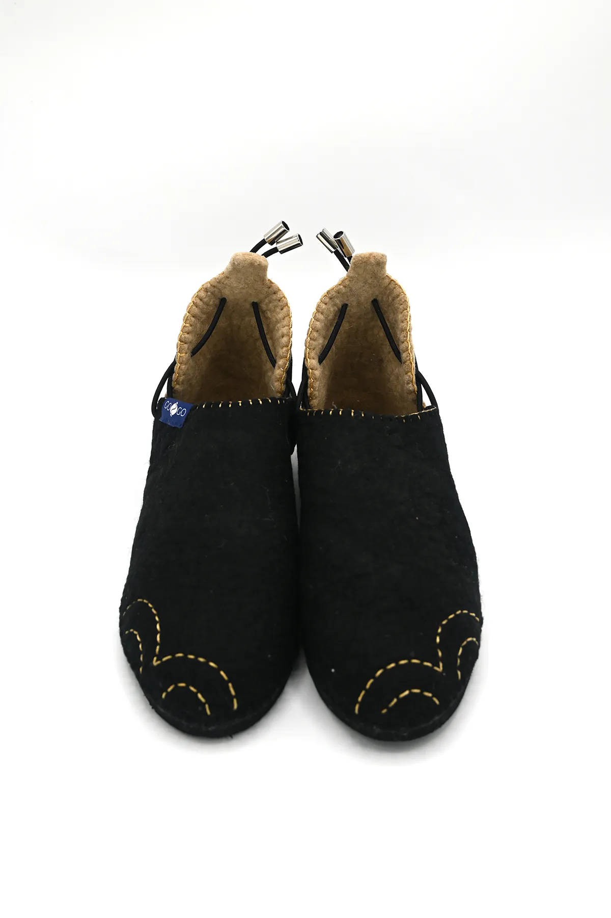 Handmade Wool Shoes Black