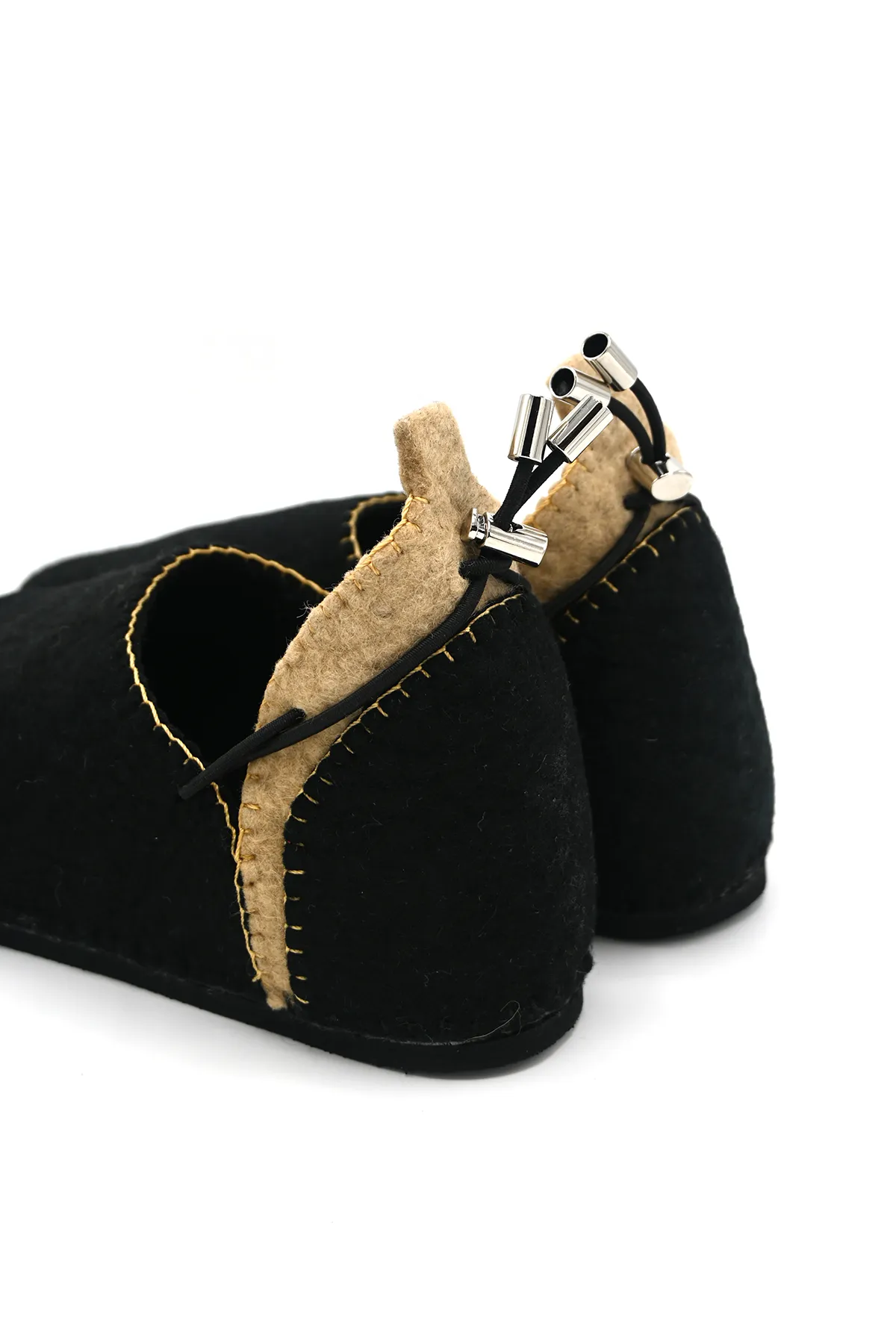 Handmade Wool Shoes Black