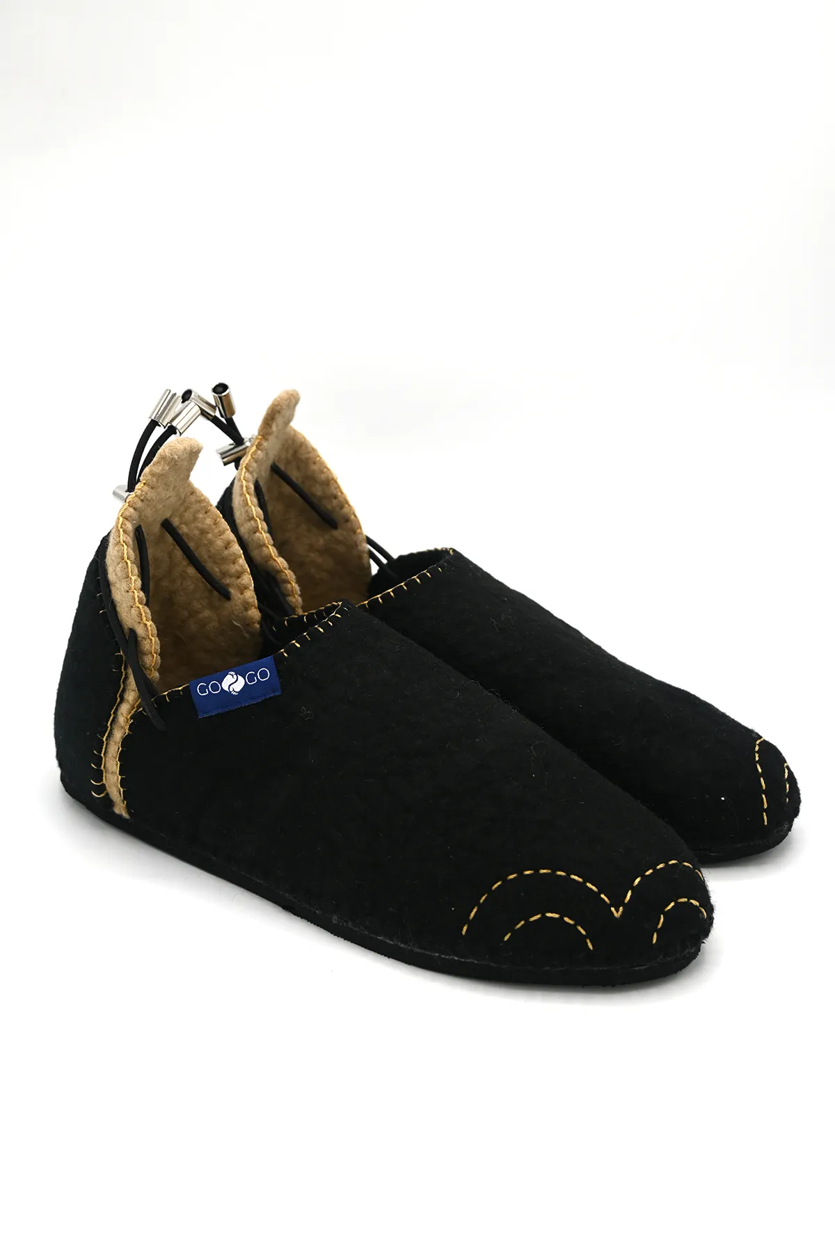 Handmade Wool Shoes Black