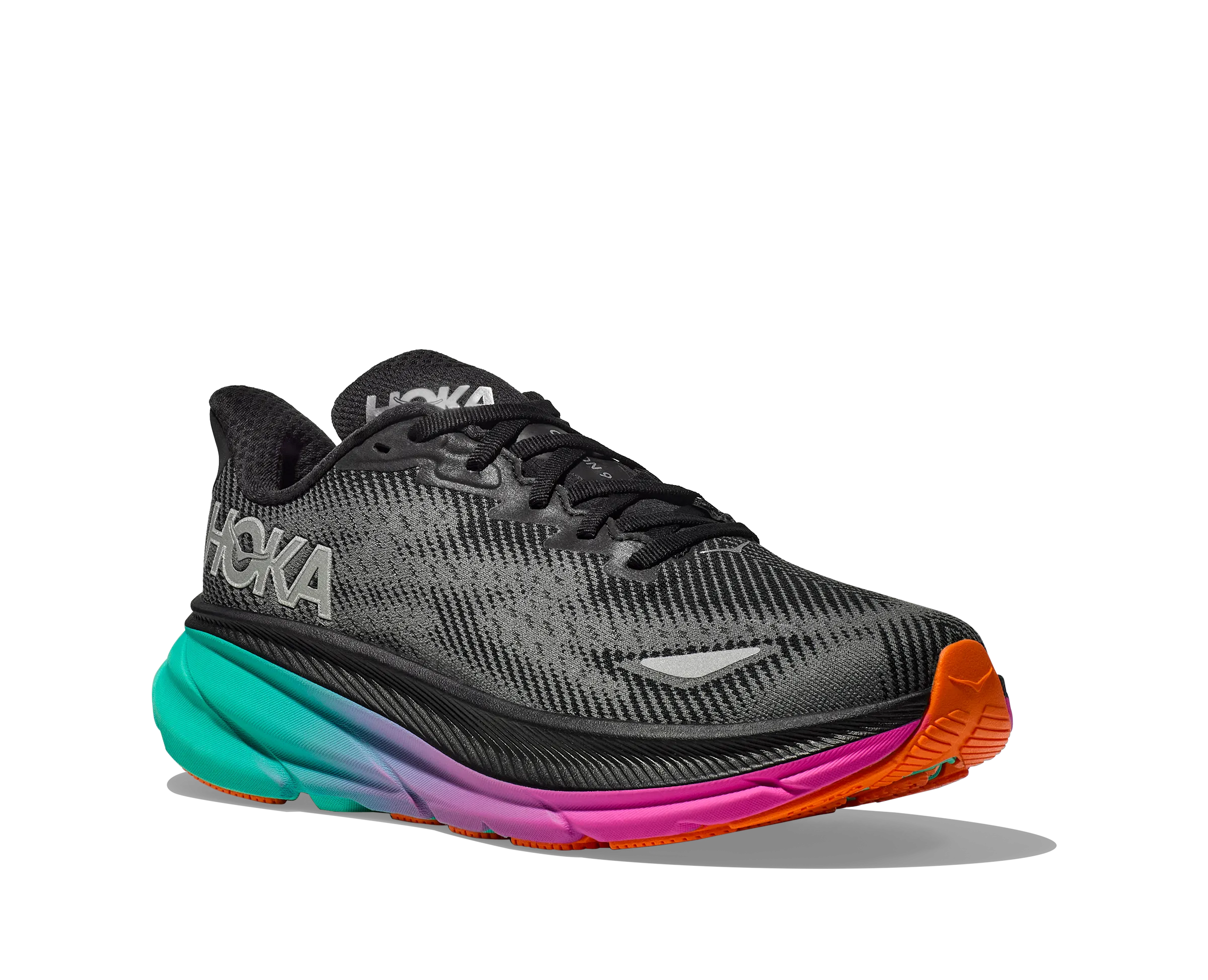 Hoka Womens Trainer Clifton 9 GTX Black/Electric Aqua