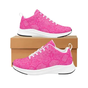 hot pink snakeskin 9k Women's Alpha Running Shoes (Model 10093)