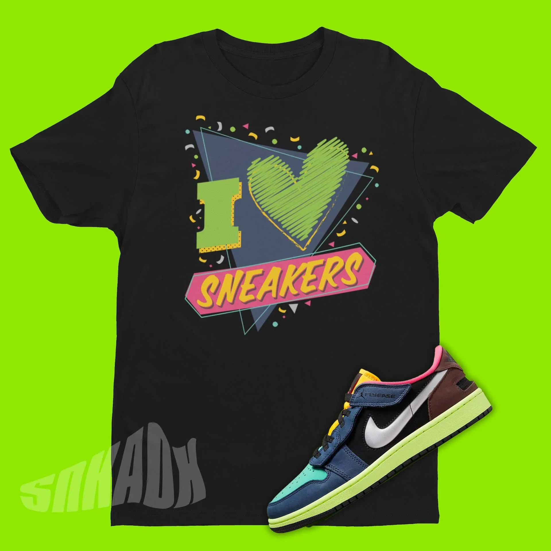 I Love Sneakers Shirt To Match Air Jordan 1 Low Flyease Bio Hack