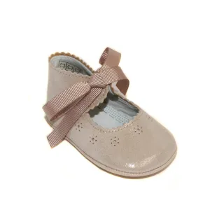 Isabella- Gold Leather Baby Mary Jane Shoes