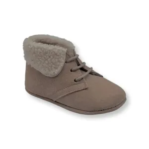 Jamie- Beige Suede Baby Boots