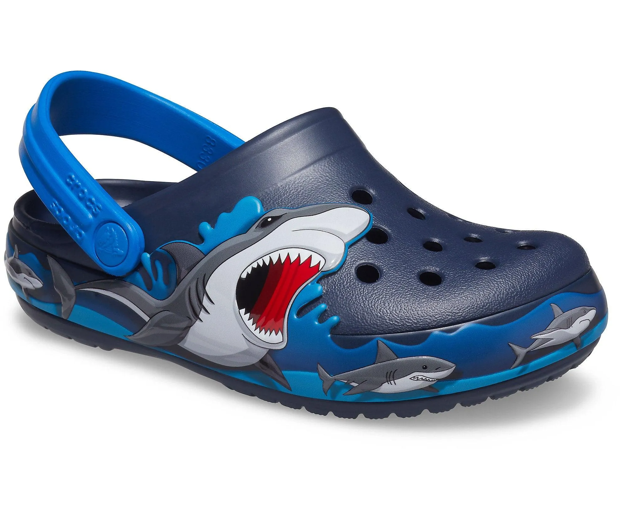 Kids Crocs Fun Lab Shark Clog - Navy