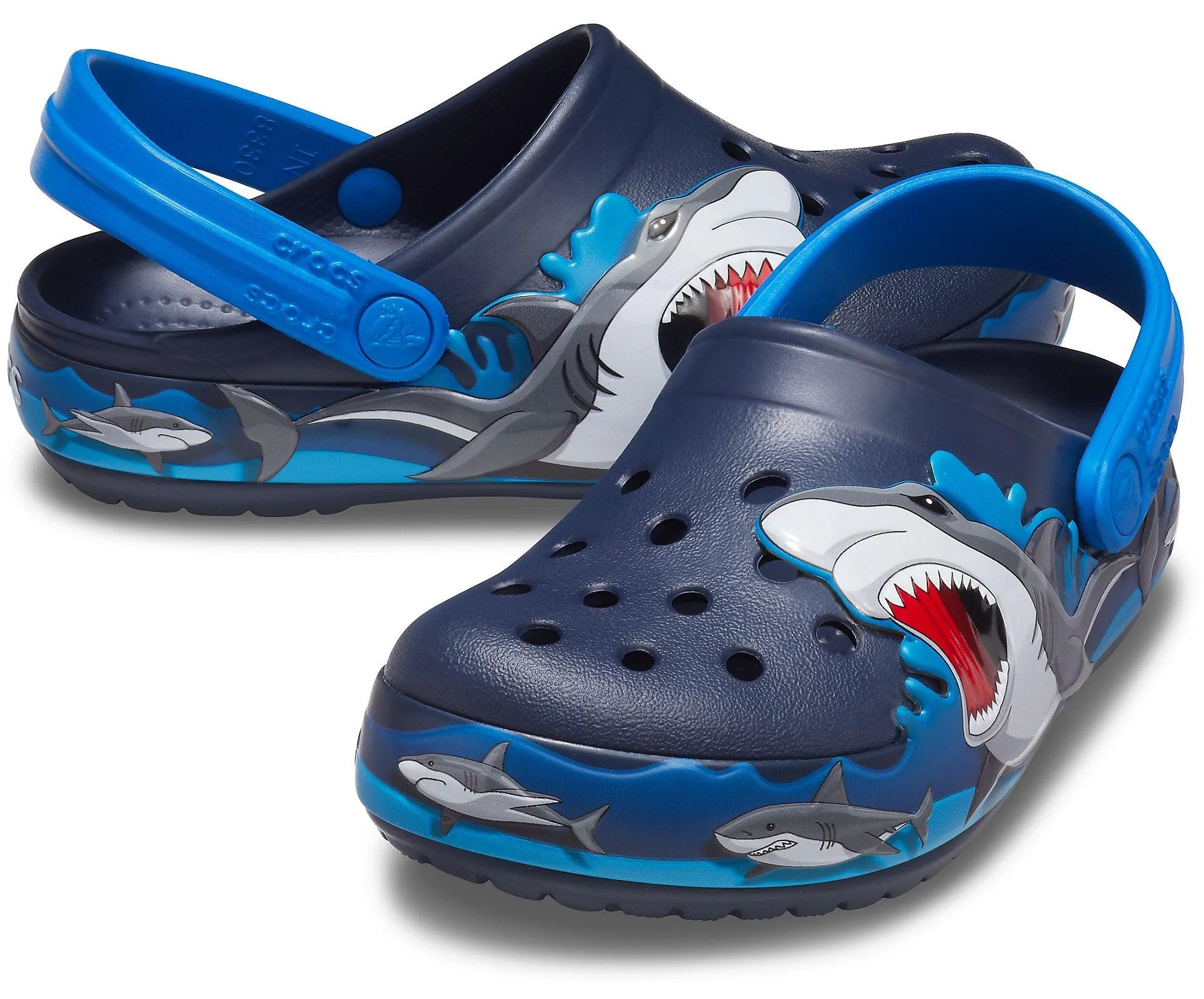 Kids Crocs Fun Lab Shark Clog - Navy