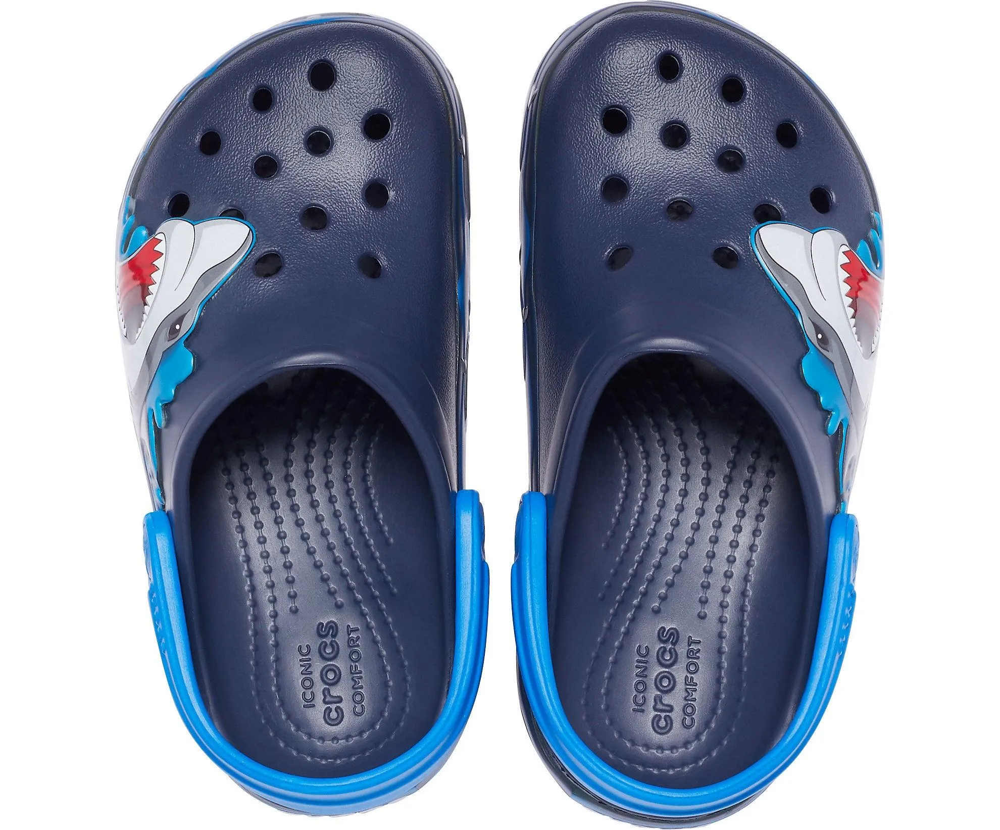 Kids Crocs Fun Lab Shark Clog - Navy