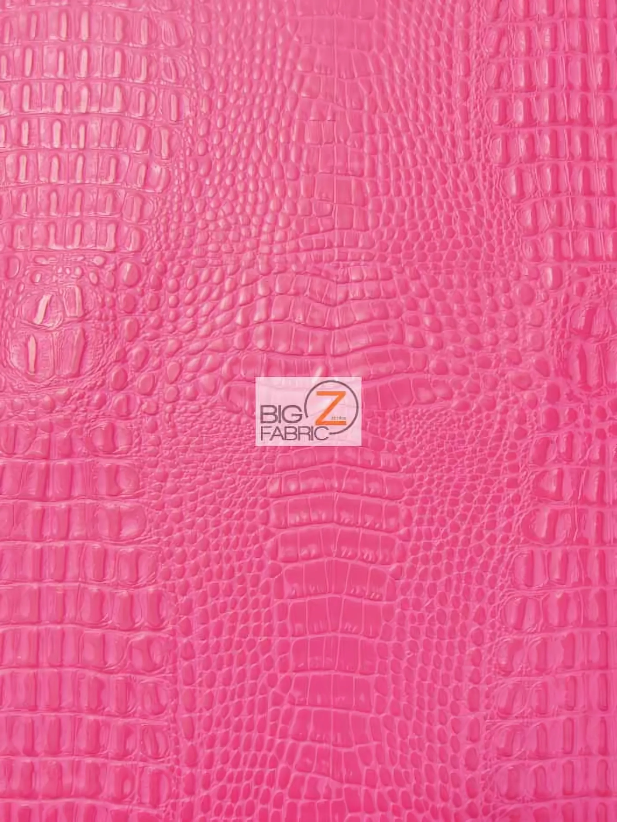 Kiss Fuchsia Crocodile Marine Vinyl Fabric / Sold By The Yard