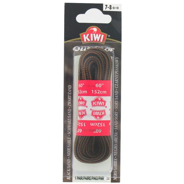 KIWI - Black & Sand Outdoor Shoe Laces 60" - 1 Pair