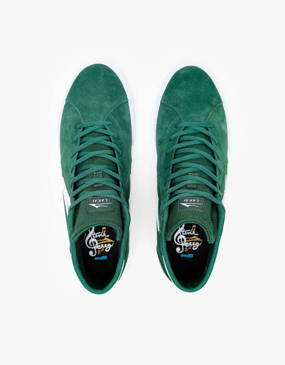 Lakai Flaco II Mid Skate Shoes - Pine Suede