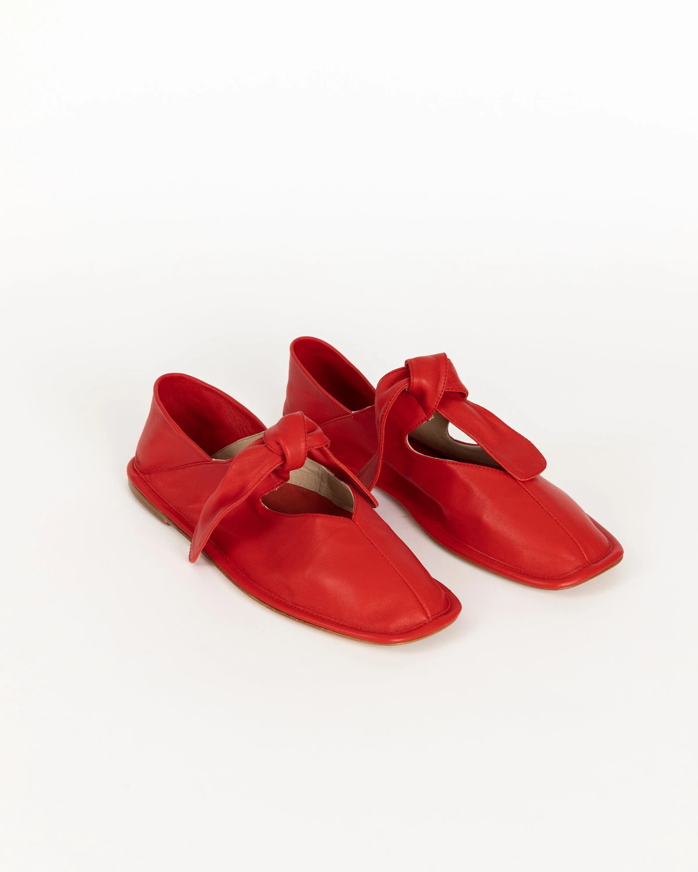 Llasada Ballerina Flat in Red