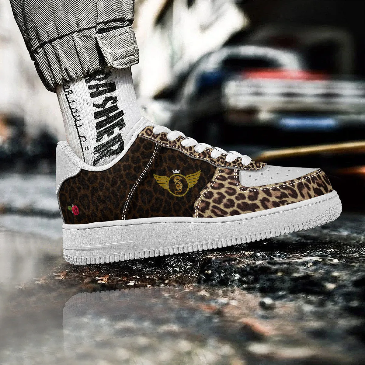 Majestic Cheetah and Black Print | High Top Customized | Shoe Zero