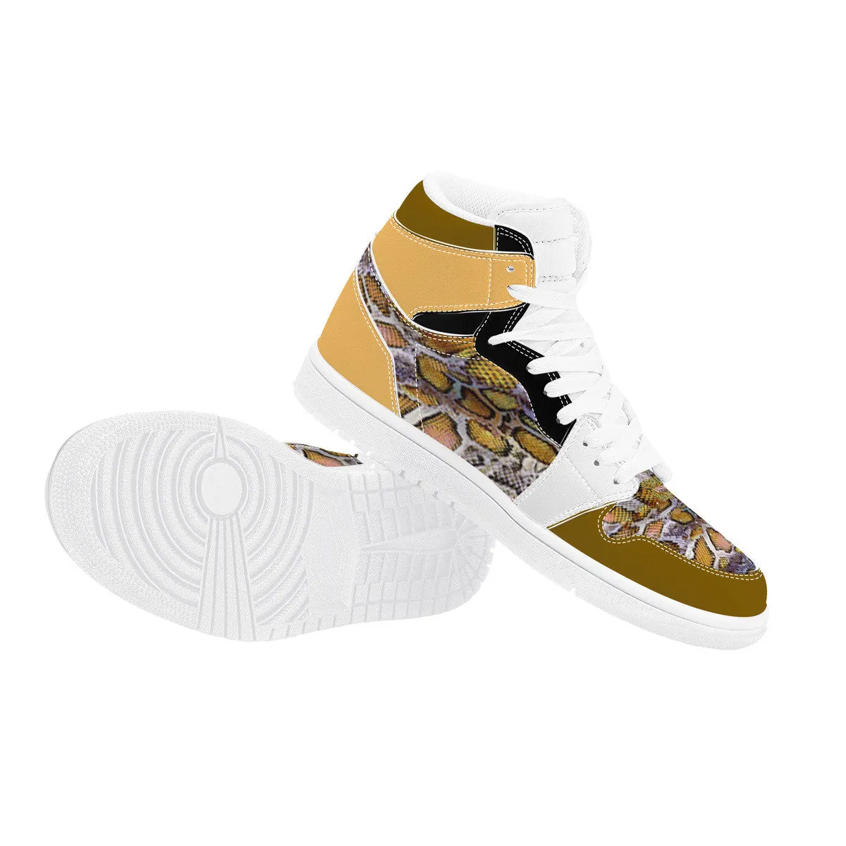 Majestic Gold Print | High Top Customized | Shoe Zero