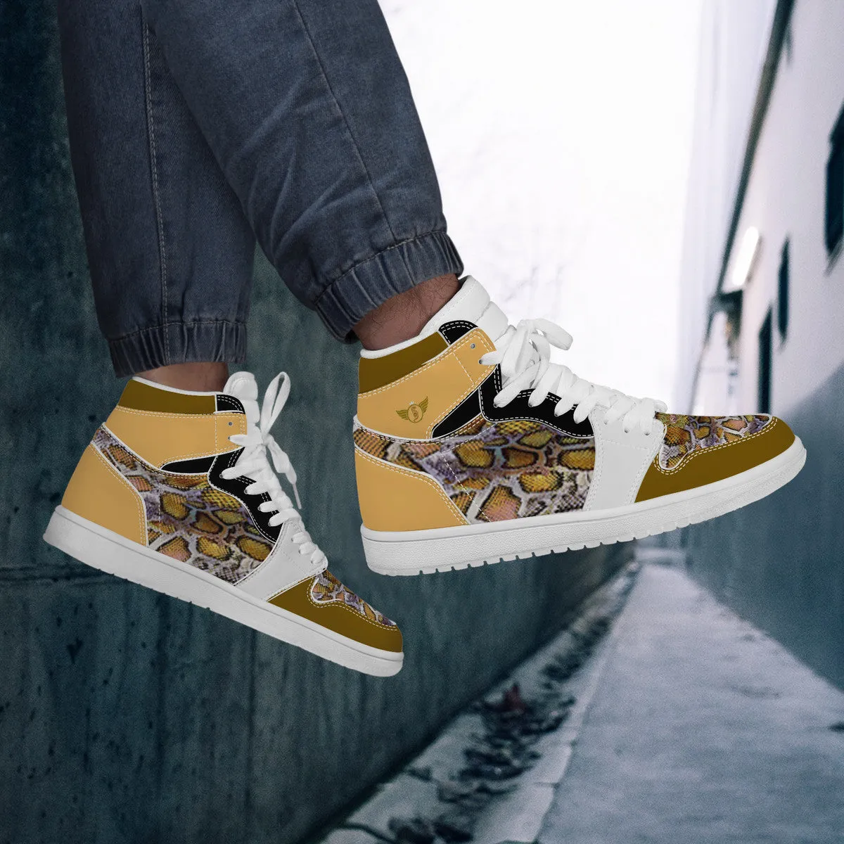 Majestic Gold Print | High Top Customized | Shoe Zero