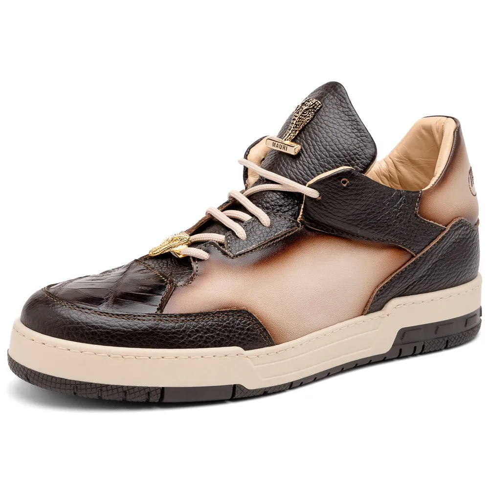 Mauri 8423 Baby Crocodile & Nappa Sneakers Sport Rust / Dune Dirty Gold