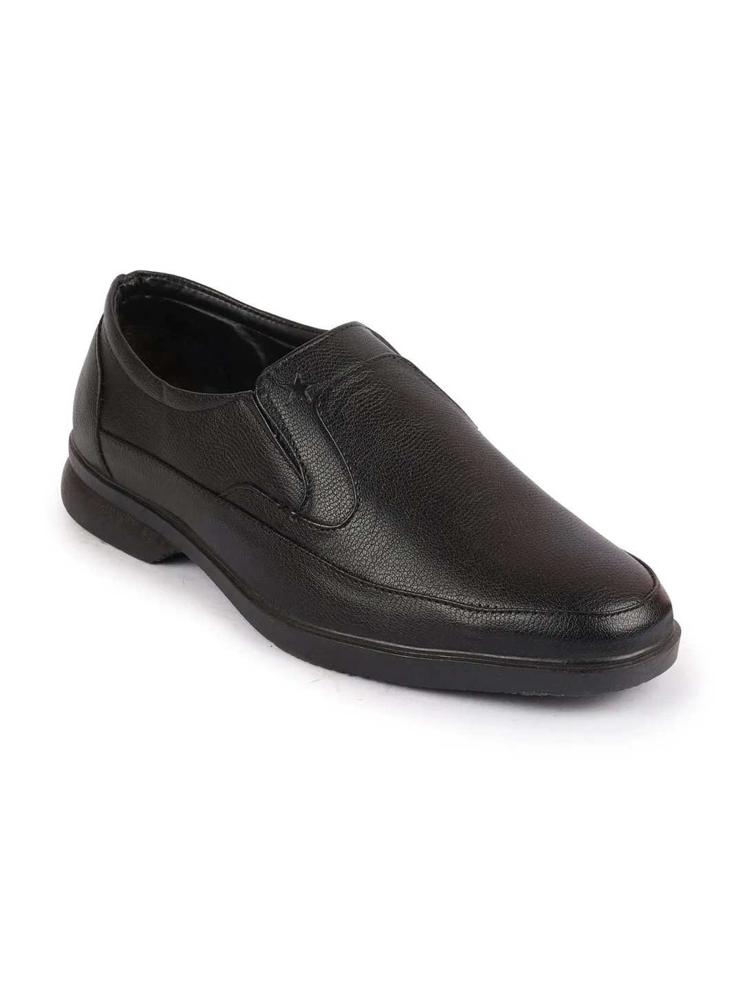 Men Black Formal Office Meetings All Day Long Outdoor Slip On Shoes