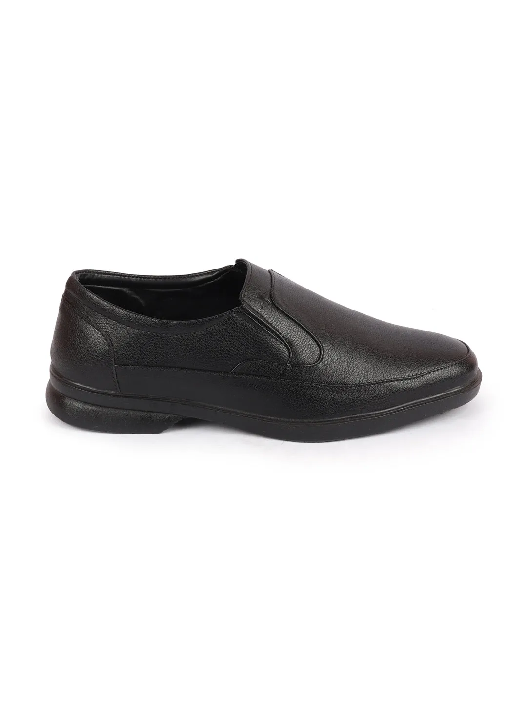 Men Black Formal Office Meetings All Day Long Outdoor Slip On Shoes