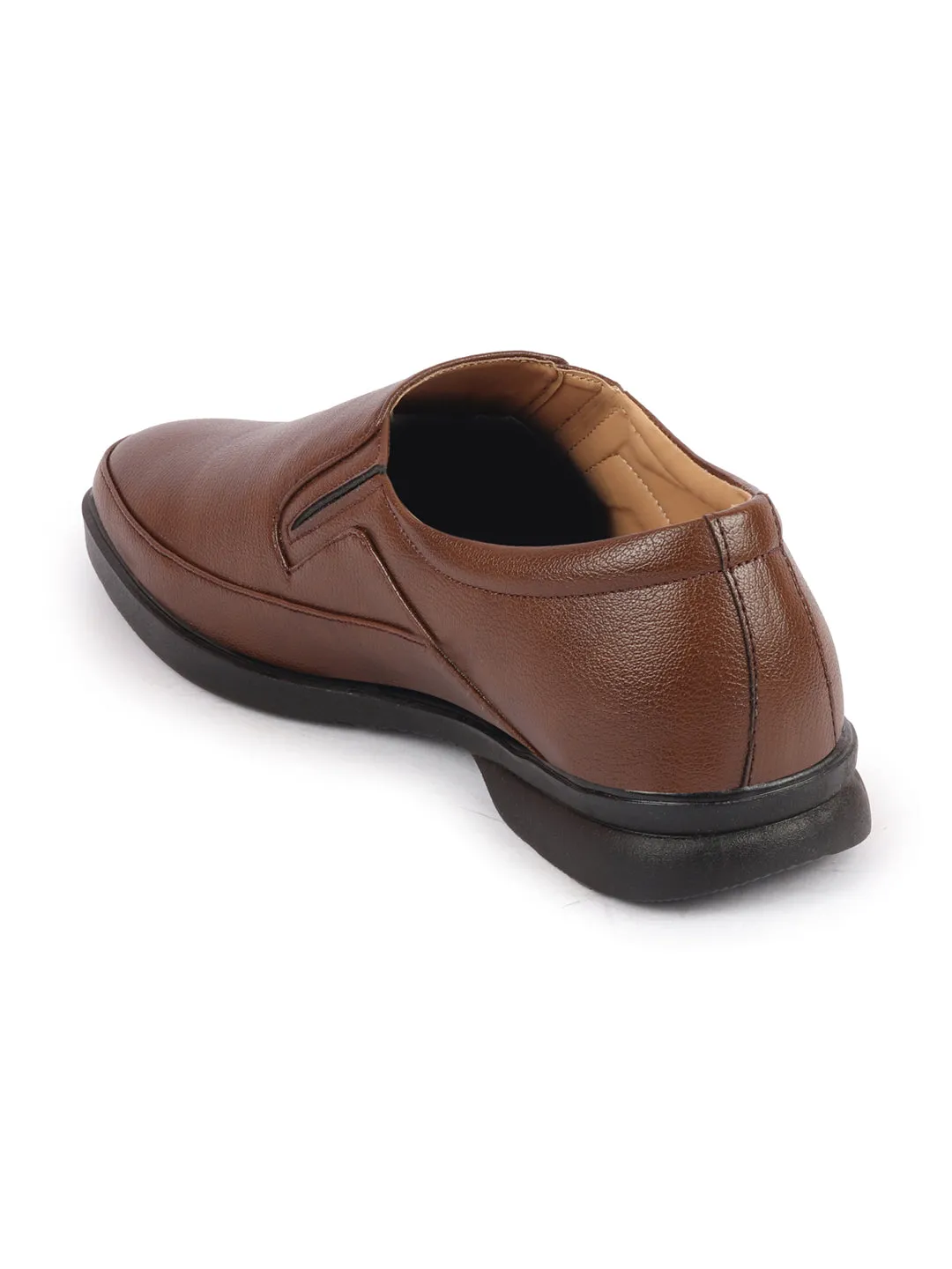 Men Tan Formal Outdoor Office Slip On Shoes