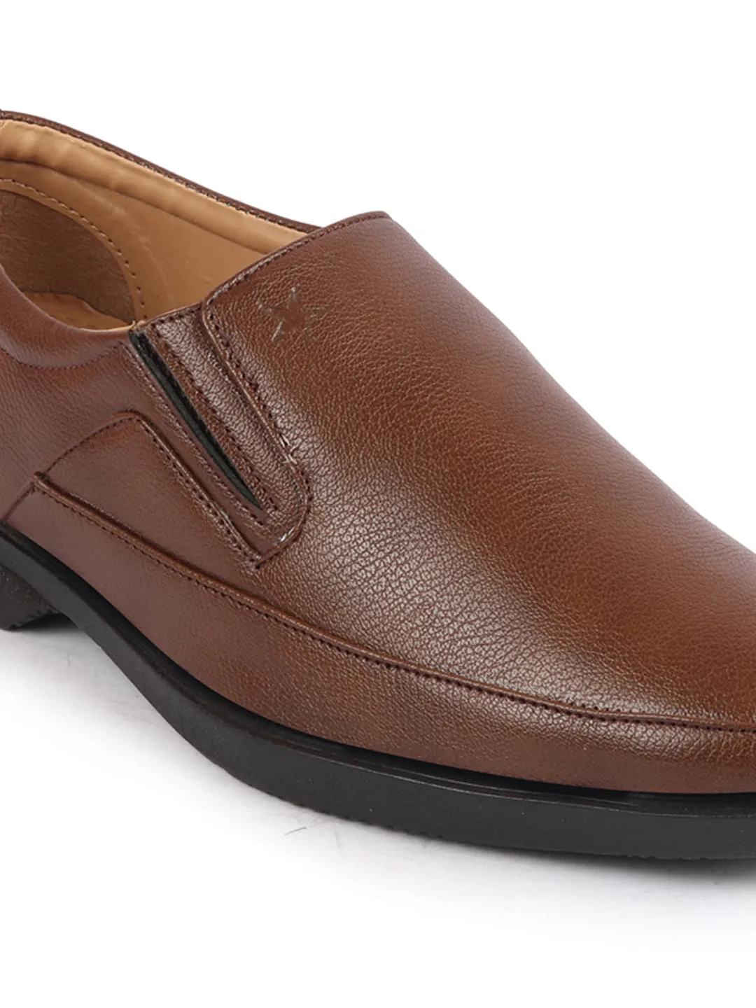 Men Tan Formal Outdoor Office Slip On Shoes