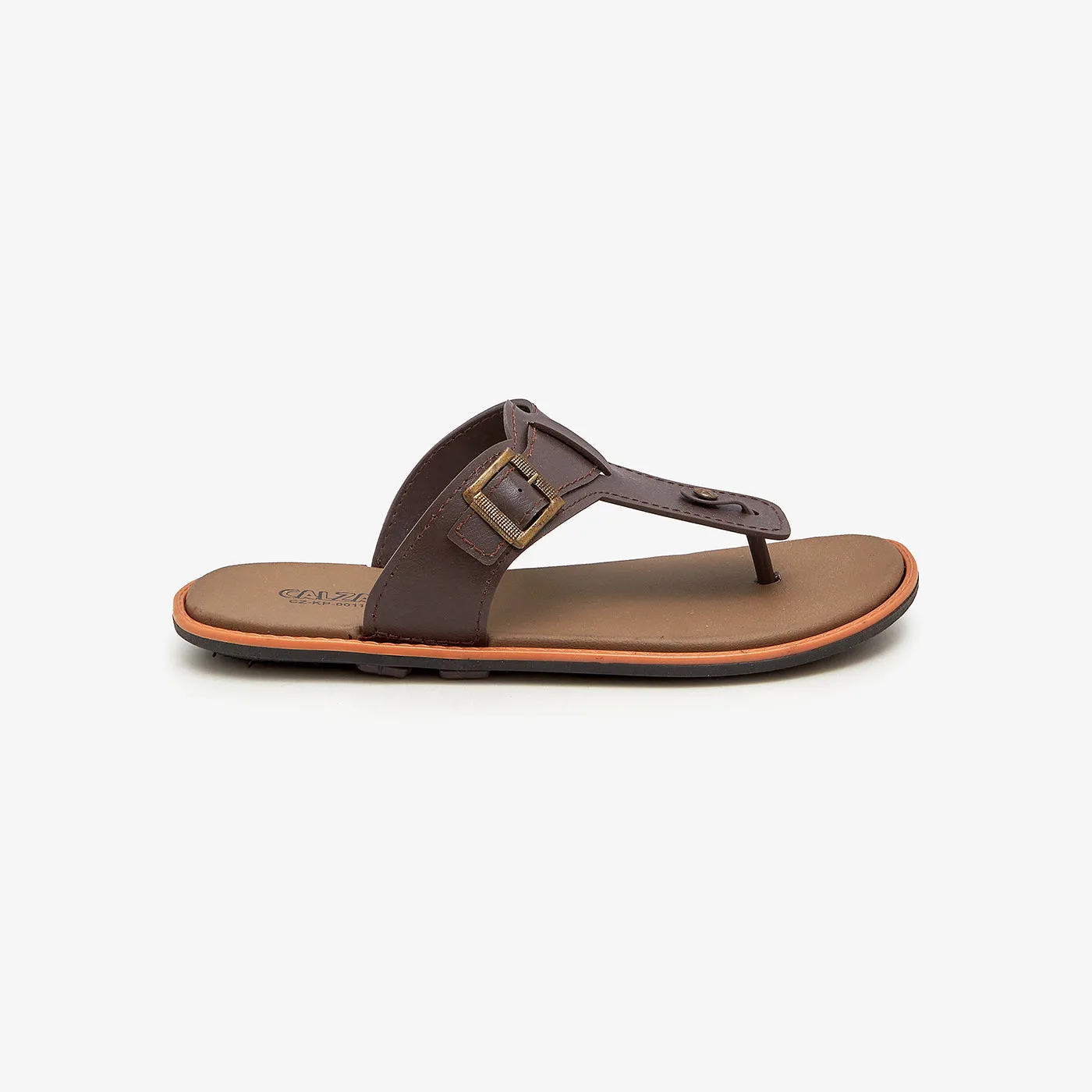 Men's Basic Buckled Chappal