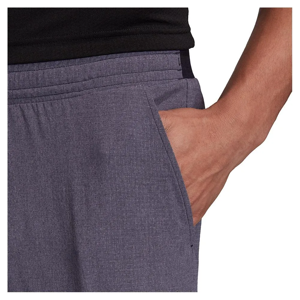 Men`s Ergo Melange 7 Inch Tennis Short Black and Grey Three